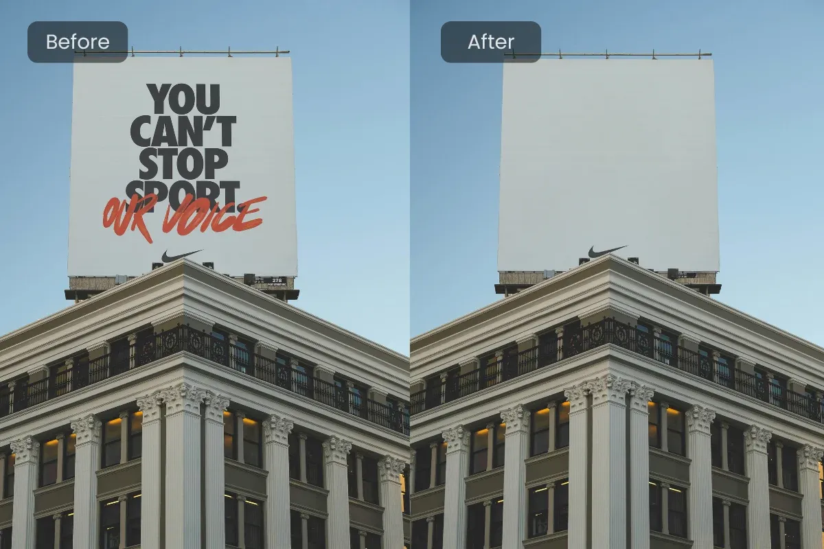 remove text from image