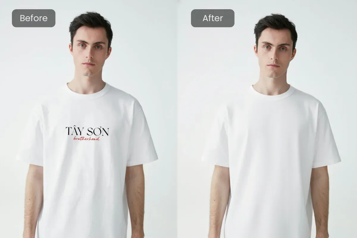 remove text from image